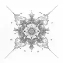 simple charm anklet jewellery mandala tattoo design idea