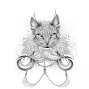 simple charm anklet jewellery tattoo design idea