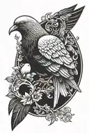 white pigeon in eclipse lunar eclipse tattoo design idea