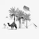 without camel tattoo design idea