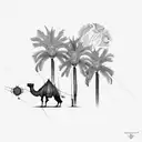without camel tattoo design idea