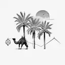 without camel tattoo design idea