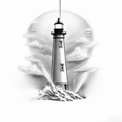 Lighthouse tattoo design idea