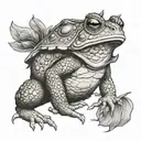 toad druid tattoo design idea