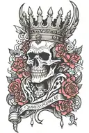suicide king tattoo design idea