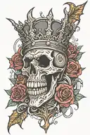 suicide king tattoo design idea