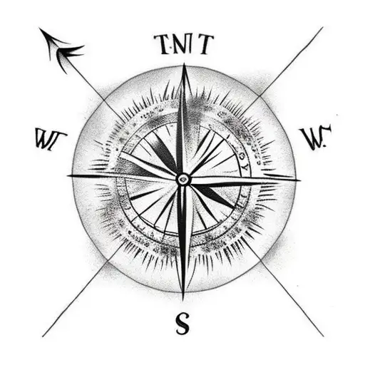 Dandelion, compass, birds, not all those who wander are lost tattoo design idea