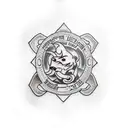a tattoo that symbolizes persistence and loyalty to achieve the black belt in Brazilian jiu-jitsu; show kimono and black tattoo design idea
