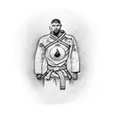 a tattoo that symbolizes persistence and loyalty to achieve the black belt in Brazilian jiu-jitsu; show kimono and black tattoo design idea