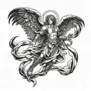Saint Michael archangel tattoo design idea