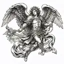 Saint Michael archangel tattoo design idea