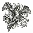 Saint Michael archangel tattoo design idea