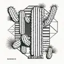 Saguaro cactus tattoo design idea