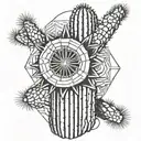 Saguaro cactus tattoo design idea