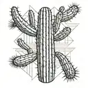 Saguaro cactus tattoo design idea