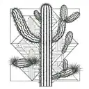 Saguaro cactus tattoo design idea
