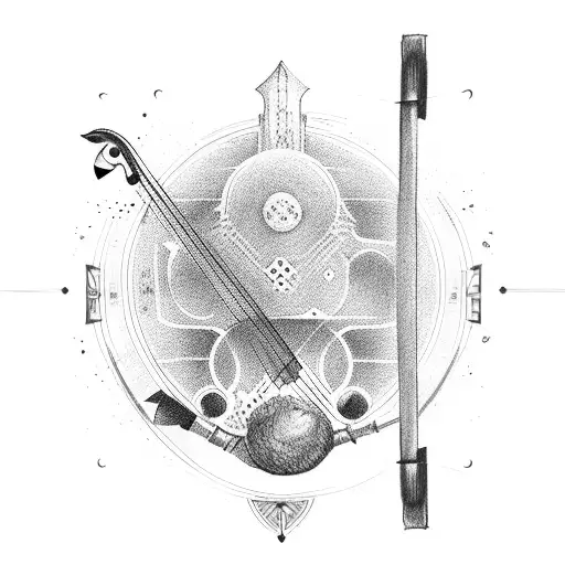 Xbox controller, violin, coding, and atom tattoo design idea