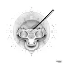 Xbox controller, violin, coding, and atom tattoo design idea