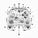 Xbox controller, violin, programming , and science tattoo design idea