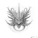 kali linux dragon tattoo design idea