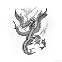 kali linux dragon tattoo design idea