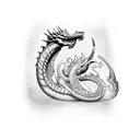 kali linux dragon tattoo design idea