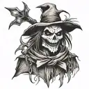 scarecrow malefic with meta tooth  tattoo design idea