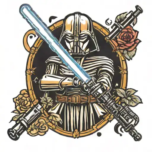 starwars lightsaber tattoo design idea