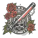 starwars lightsaber tattoo design idea