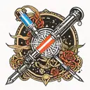 starwars lightsaber tattoo design idea
