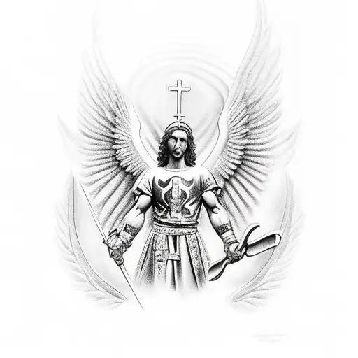 St. Michael Archangel tattoo design idea
