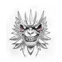 Doflamingo evil laugh tattoo design idea