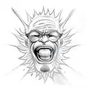 Doflamingo evil laugh tattoo design idea
