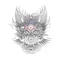 wind bars tattoo design idea