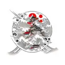 wind bars tattoo design idea