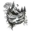 though i walk through the valley of death tattoo design idea