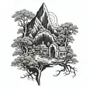 though i walk through the valley of death tattoo design idea