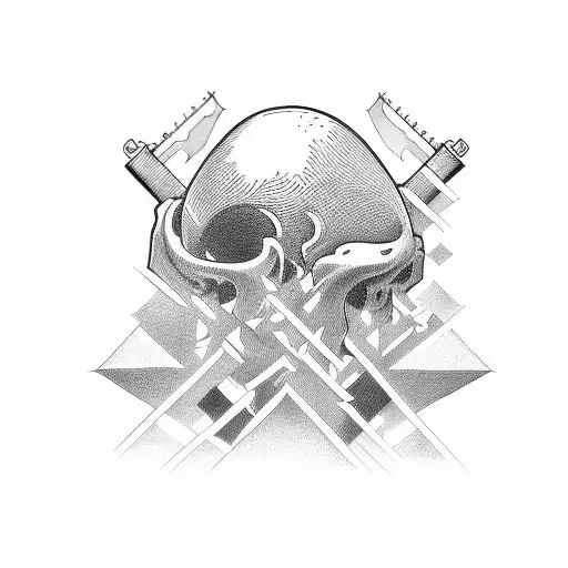 war between heart and mind tattoo design idea