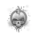 war between heart and mind tattoo design idea