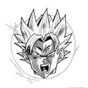 gohan super saiyan tattoo design idea