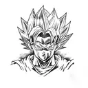 gohan super saiyan tattoo design idea