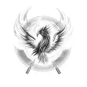 The phoenix is ready to be reborn from the ashes.  The flame of the red candle reflects the power and majesty of the pho tattoo design idea