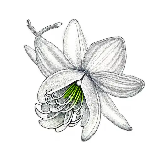 Snowdrop flower tattoo design idea