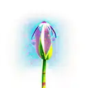 Rainbow snowdrop flower tattoo design idea