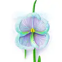 Rainbow snowdrop flower tattoo design idea