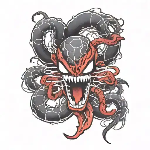bandana wrist venom carnage tattoo design idea