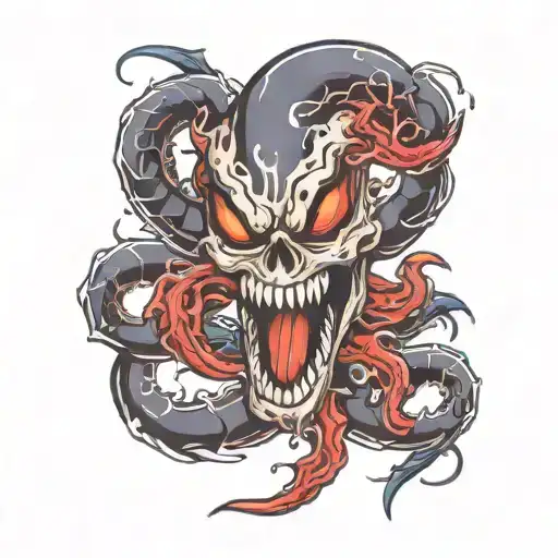 bandana wrist venom carnage tattoo design idea