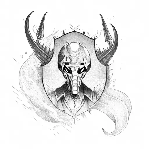 headless horseman steampunk tattoo design idea