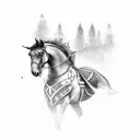 headless horseman steampunk tattoo design idea