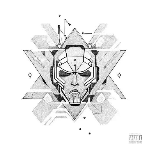 electric scheme cyberpunk tattoo design idea